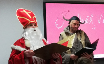 Nikolaus und Krampus besuchen die GBS Technikerschulen