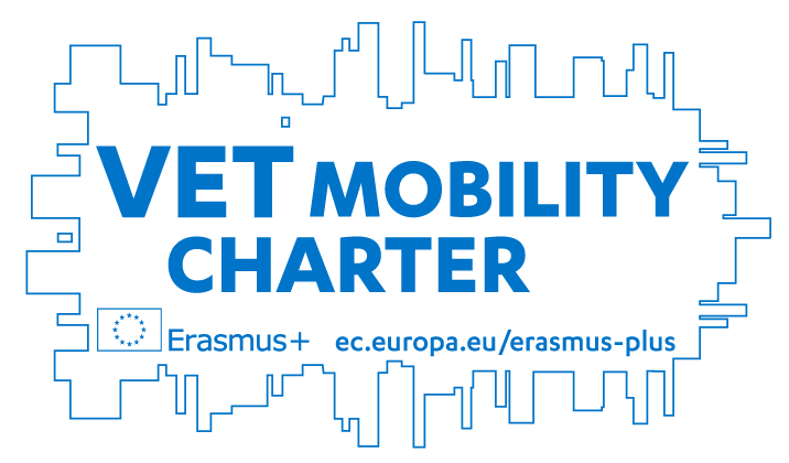 Logo des VET Mobility Charter im Programm Erasmus Plus
