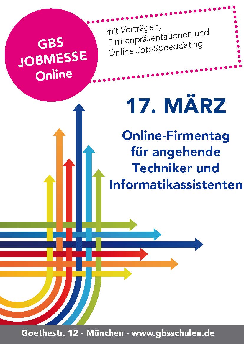 Am 17. März 2022 findet an den GBS Schulen München der GBS Firmentag statt.