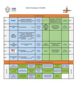 Zeitplan Firmentag an der GBS Technikerschule März 2022