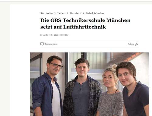Die GBS Technikerschule München setzt auf Luftfahrttechnik