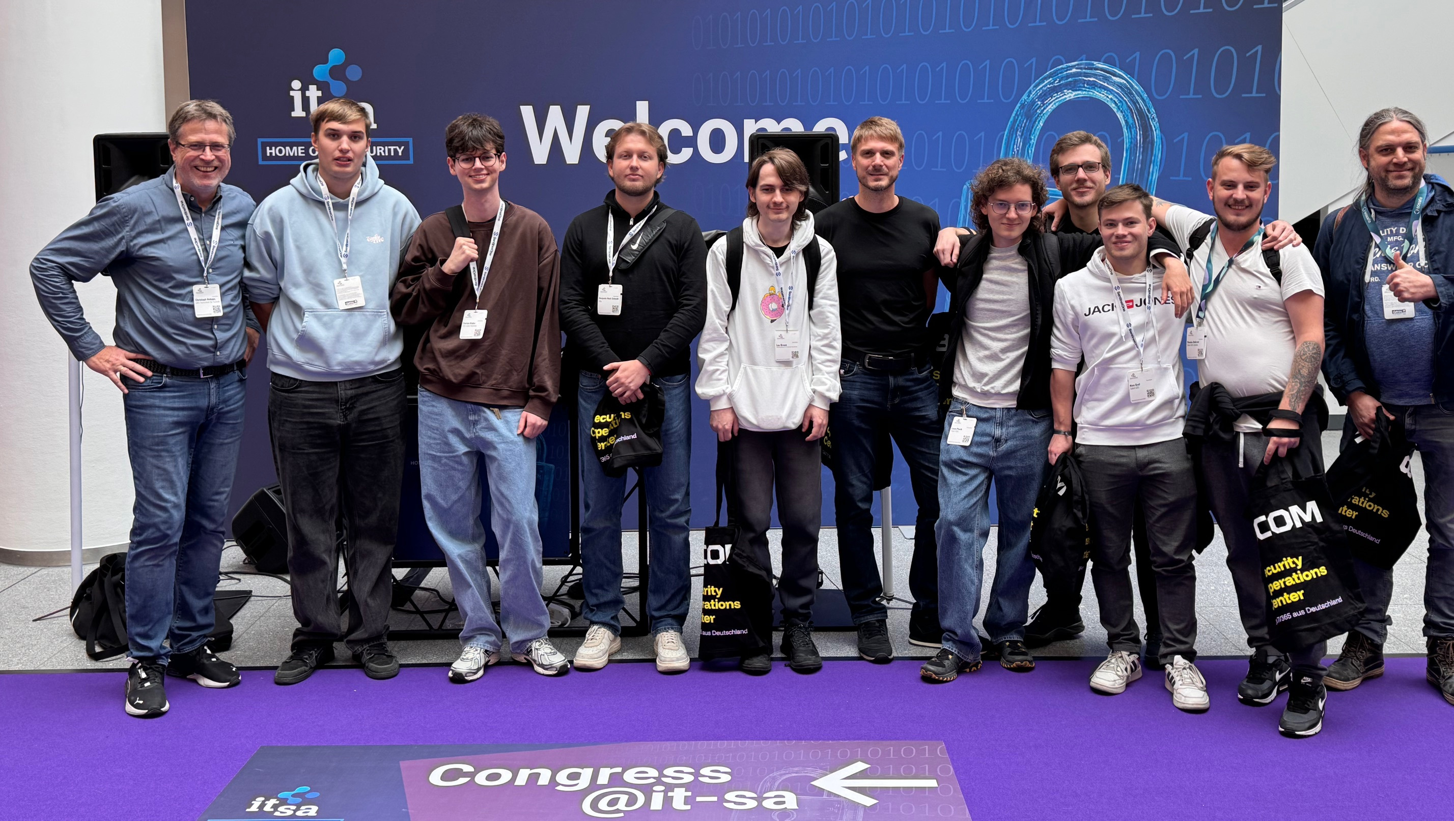 Die Klasse I3A auf der Messe