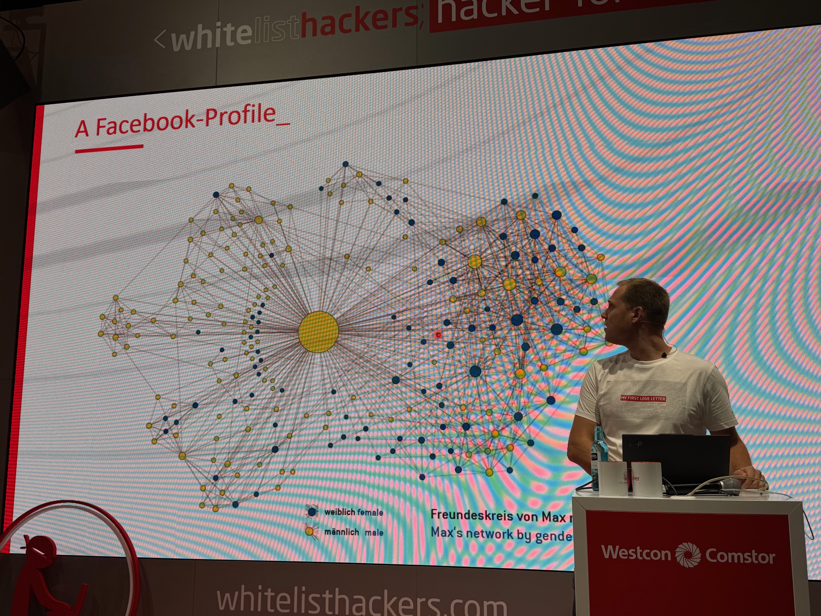 Vortragender auf der Bühne.