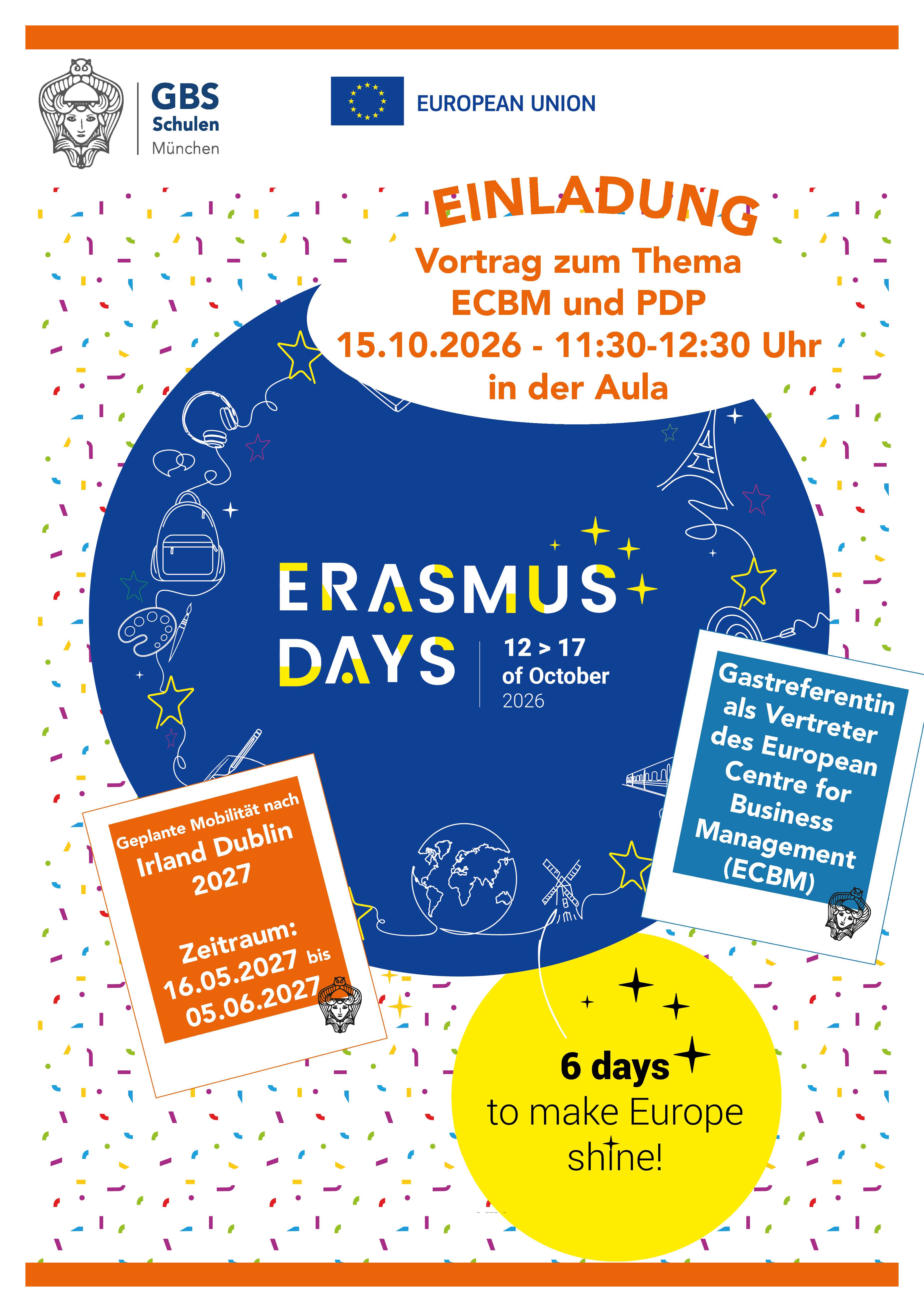 ErasmusDays GBS 2026 Einladung PDP 1